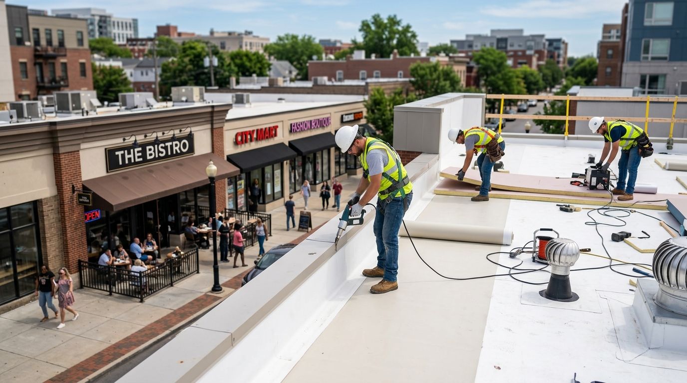 Commercial roofing for restaurants and retail storefronts