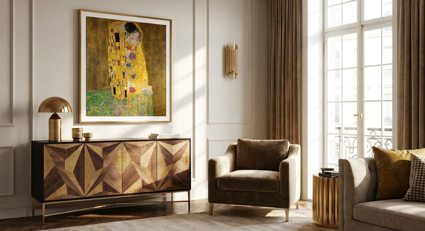 Gustav Klimt prints for art deco interiors