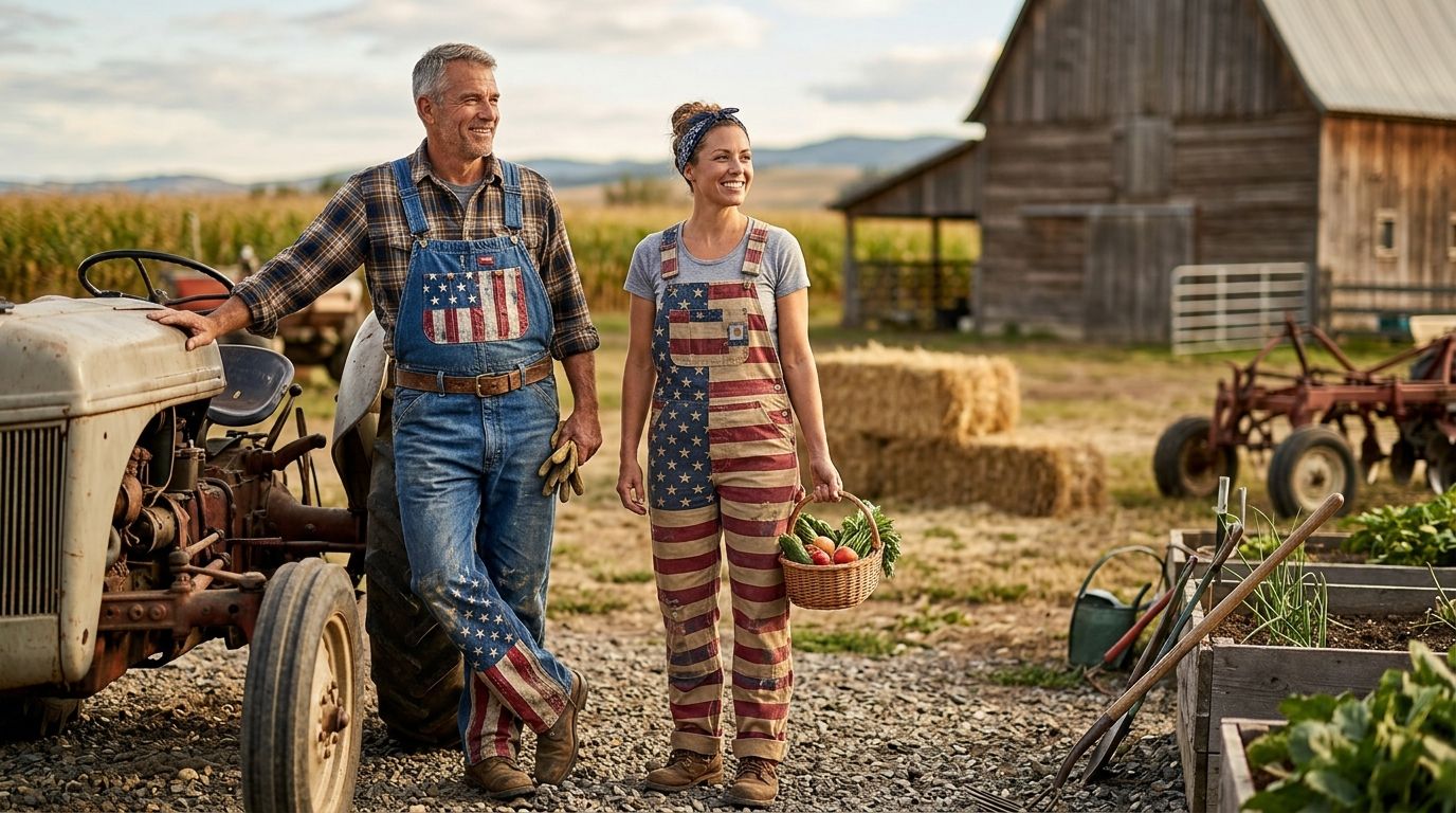 Best patriotic overalls for farmers and ranchers