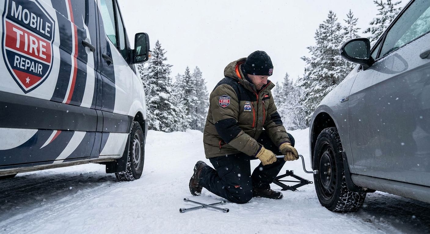 Best mobile tire repair services for winter driving
