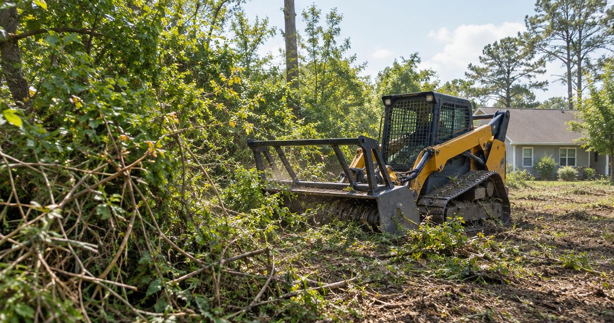 Lot clearing for an overgrown residential property
