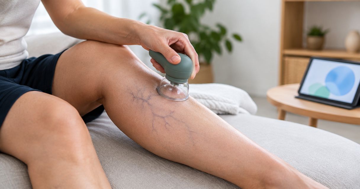 Is it safe to use a cupping device on varicose veins?