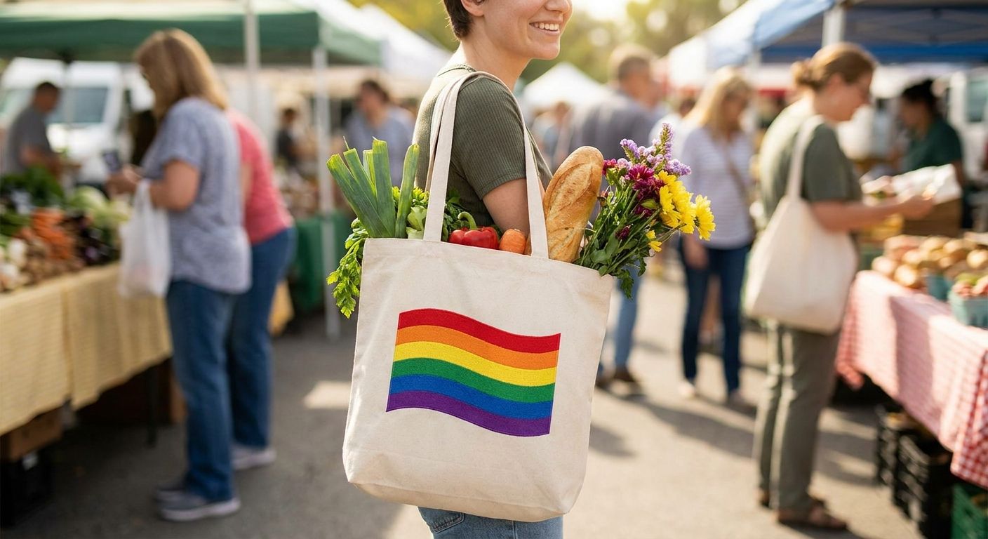 Pride totes for everyday grocery runs