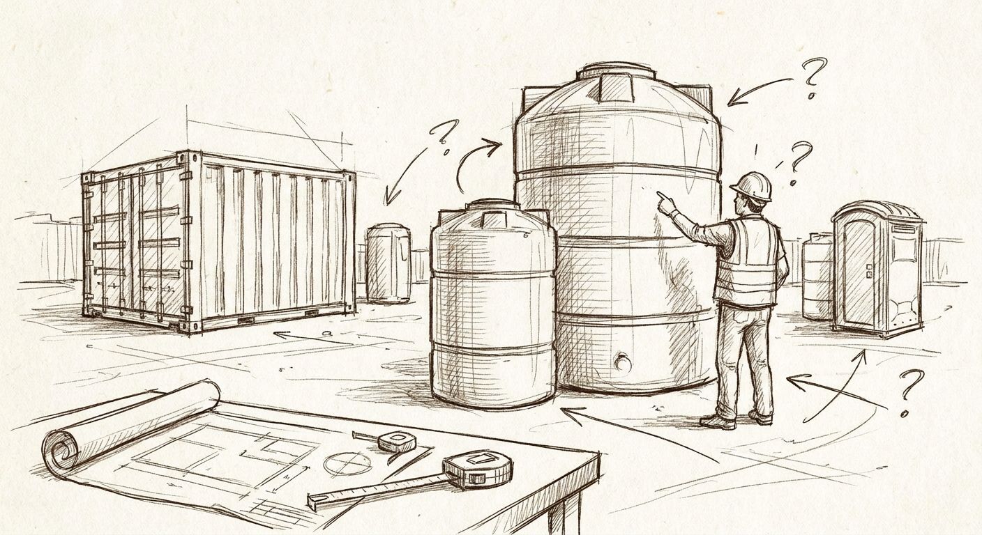 How to choose the right holding tank size for a job site