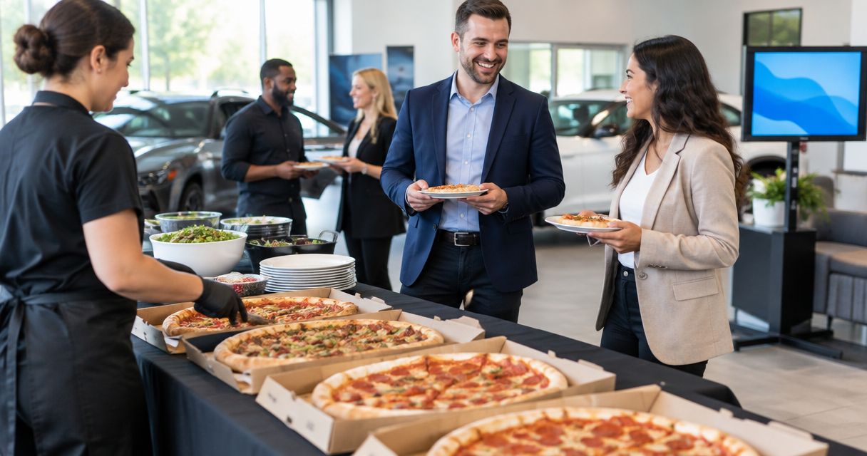 Pizza catering for auto dealerships: complete 2026 guide