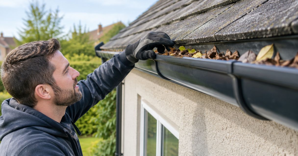 Should gutters be checked before render cleaning?