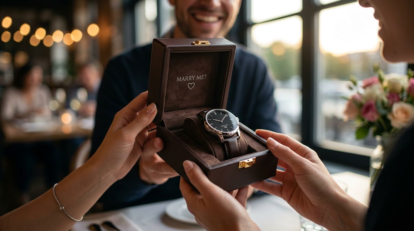 Custom watches for wedding proposal gifts