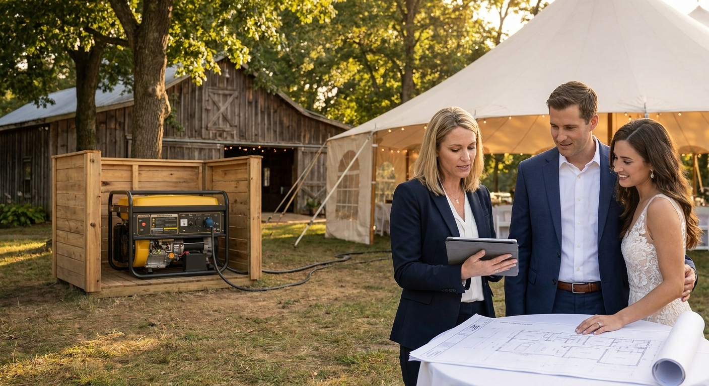 How to plan generator backup power for a wedding venue business