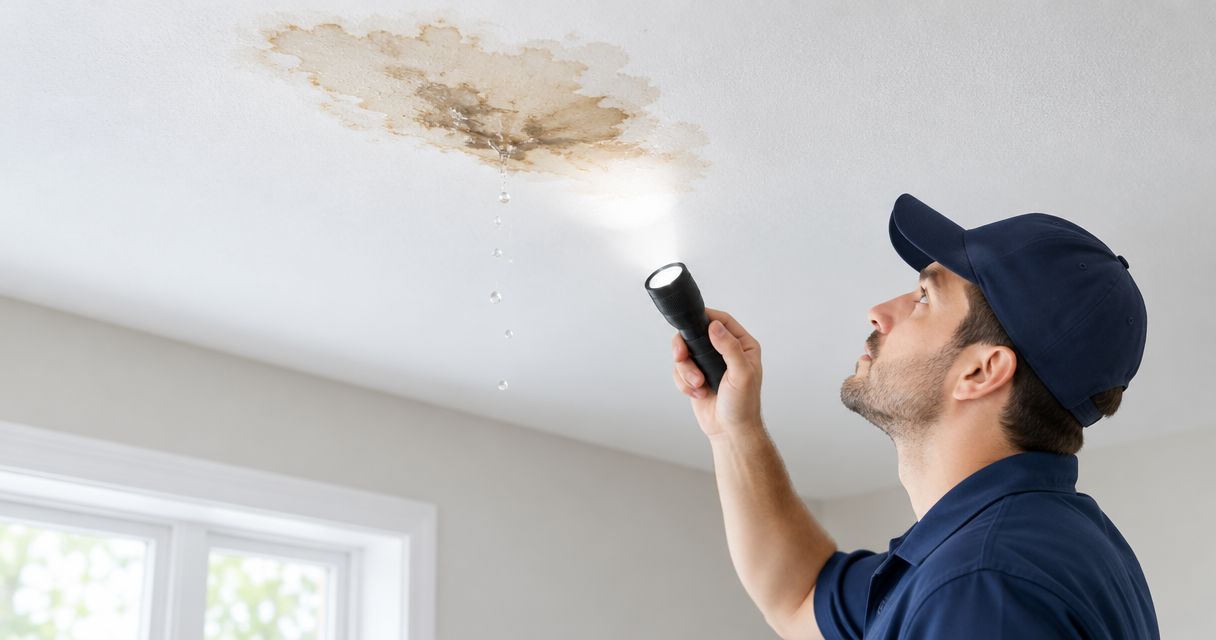 Is a damp ceiling a plumbing leak or another problem?