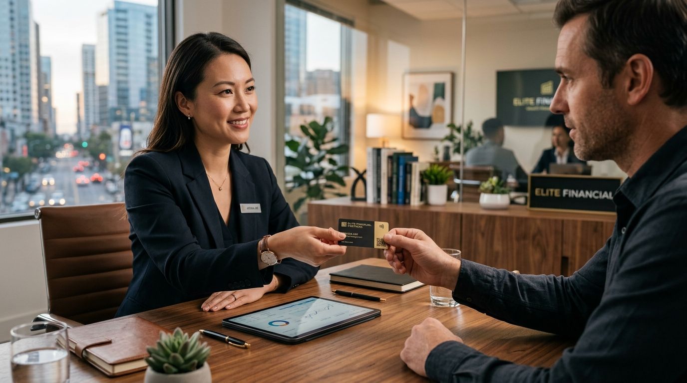 NFC business cards for financial advisors