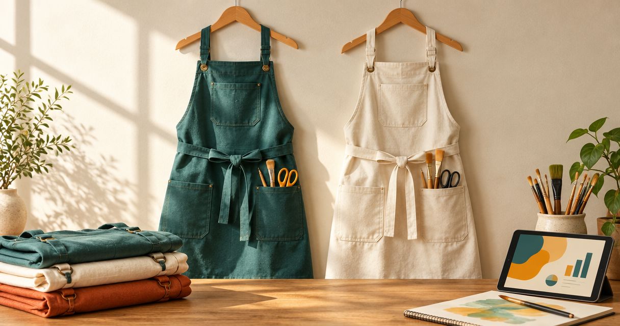 Custom aprons for makers and craft-market sellers