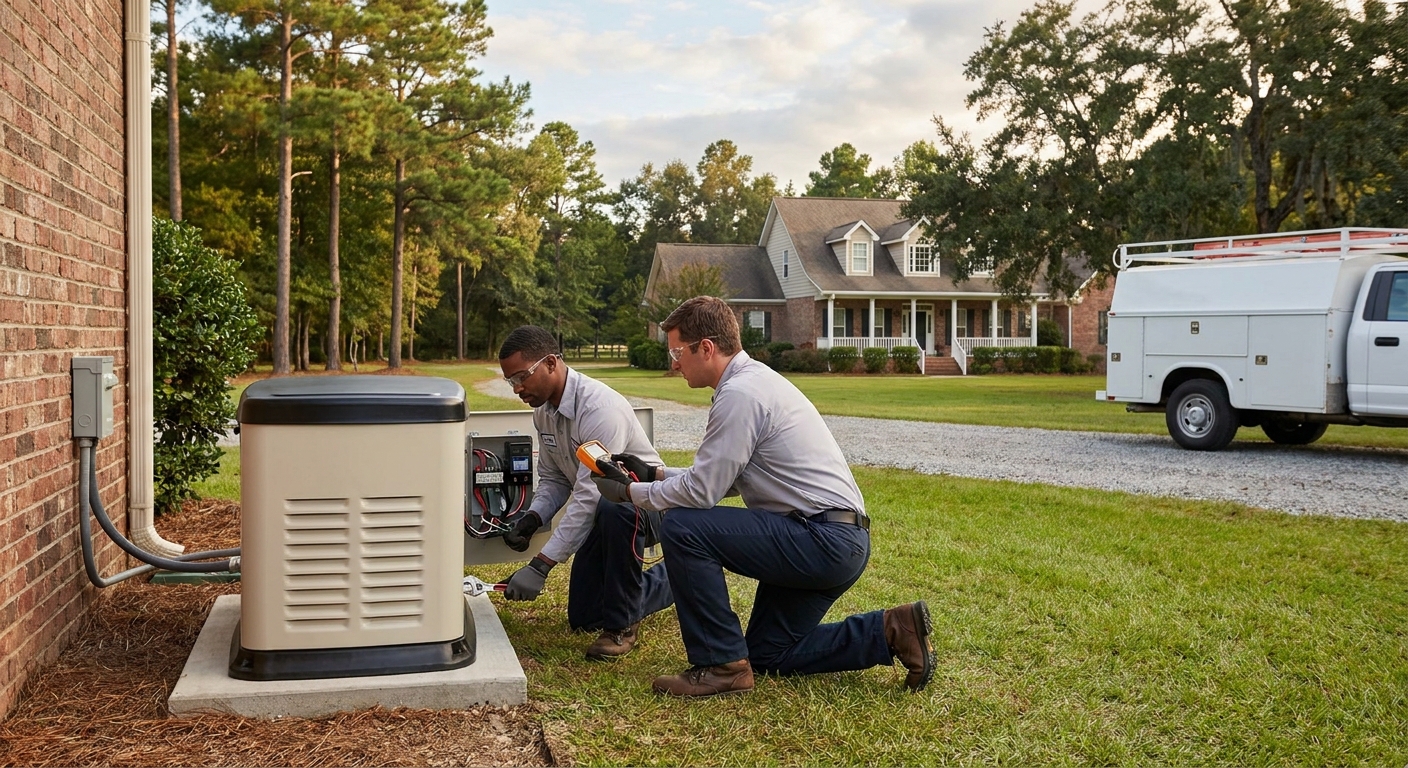Home generator installation in Seminole, AL