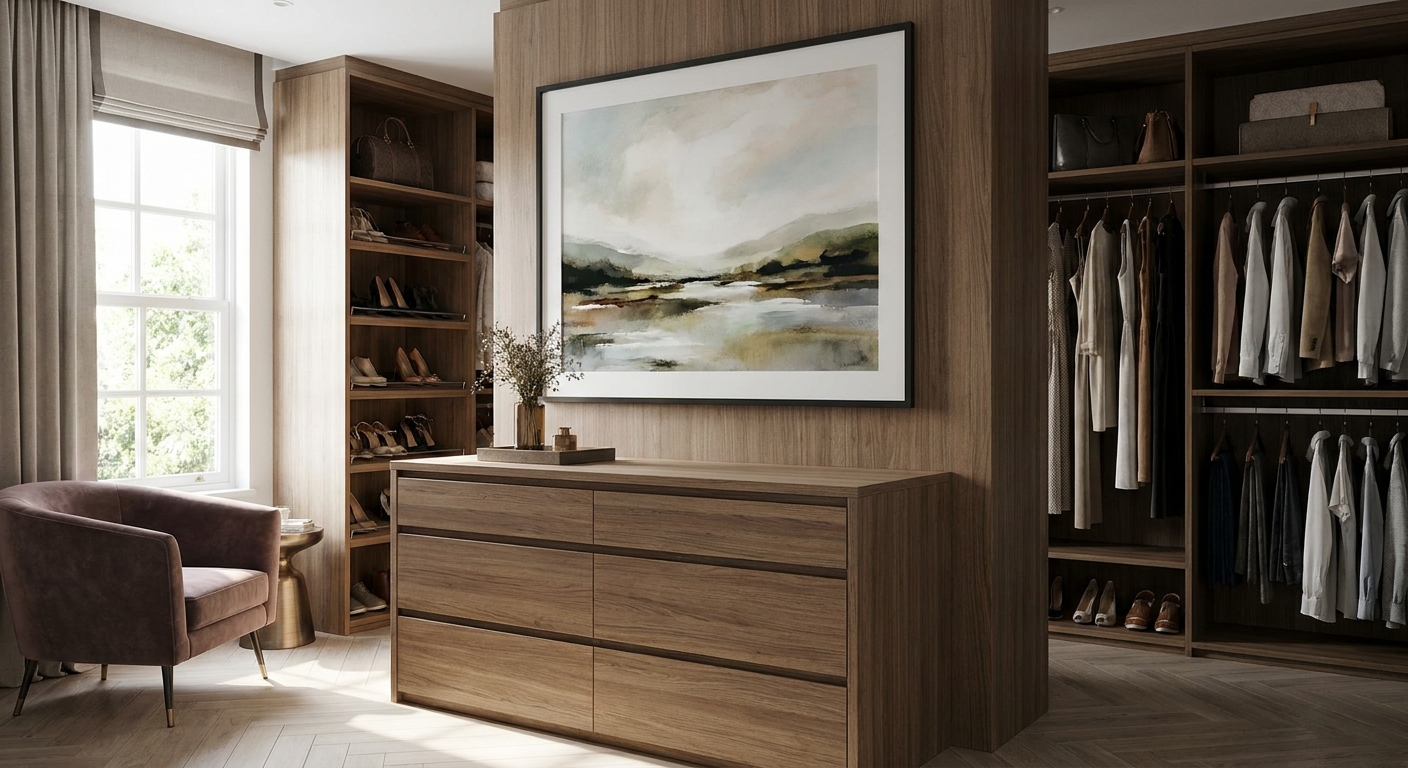 Wall art for walk-in wardrobes