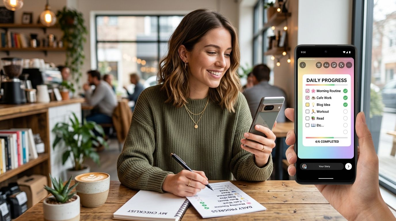 How to share your checklist progress on Instagram Stories