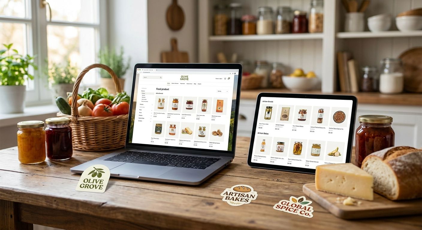 Grocery ecommerce platform for multi-brand specialty food groups