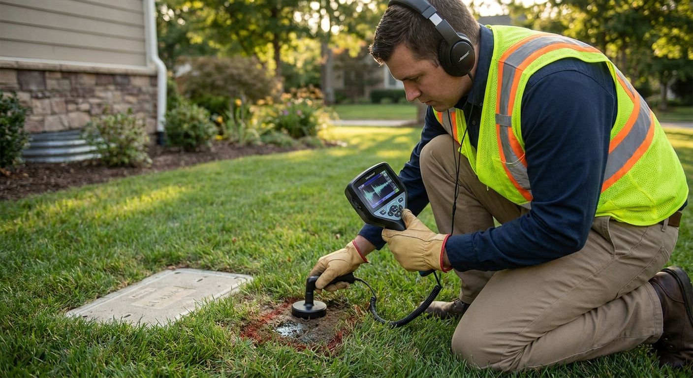 Best leak detection method for underground water lines