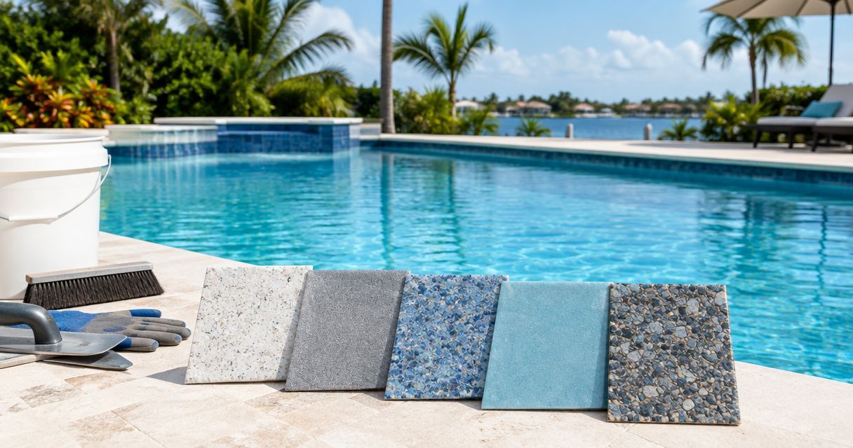 Pool resurfacing materials ranked by durability in Florida 2026
