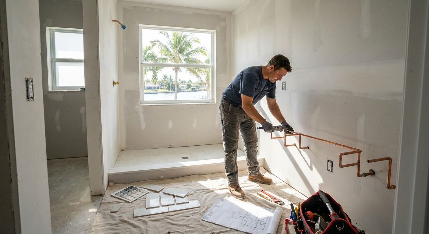 Bathroom remodel plumbing for Jensen Beach homeowners