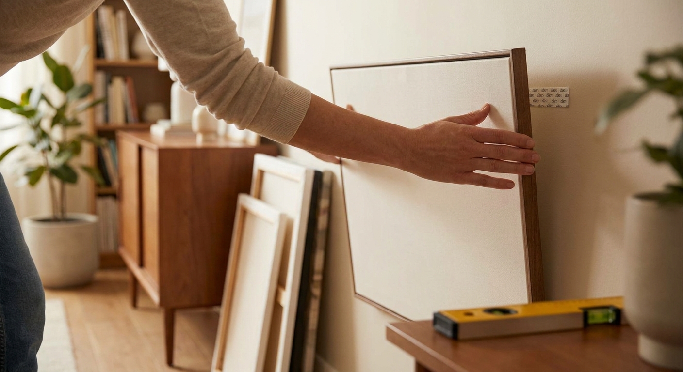 How to hang canvas art without damaging walls