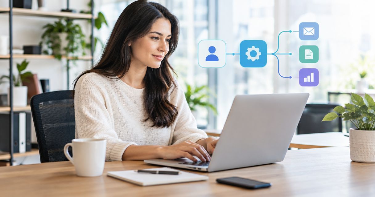 How does workflow automation reduce manual data entry in a CRM?