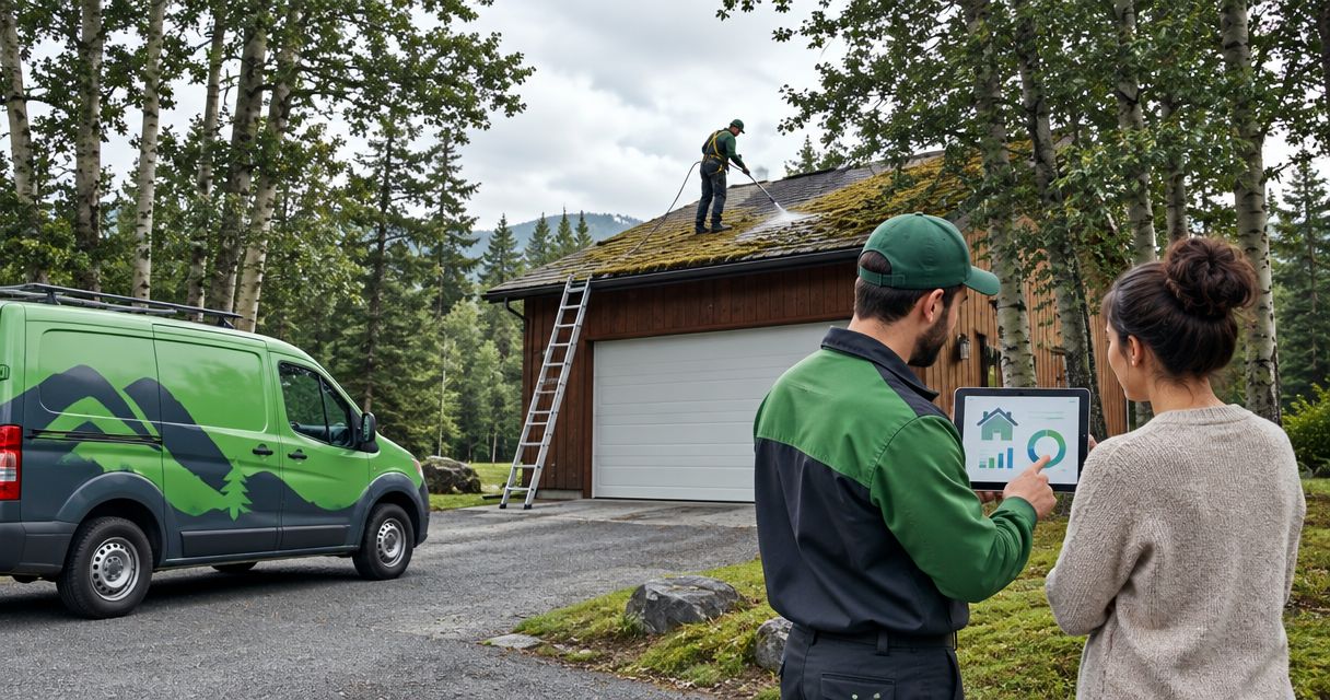How to connect a home warranty claim to professional moss removal service