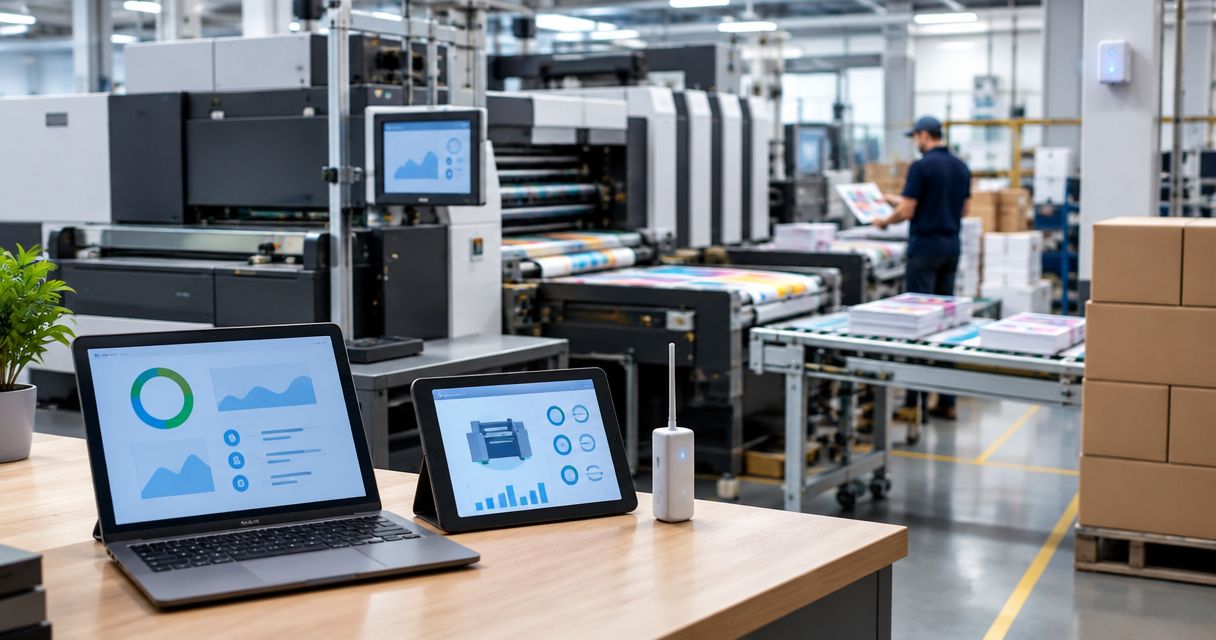 IoT monitoring for commercial print and packaging facilities