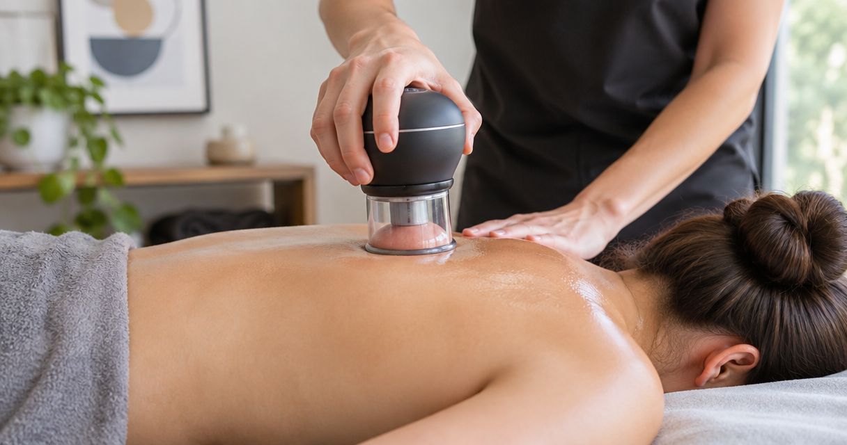 How much pressure should a cupping massager use?