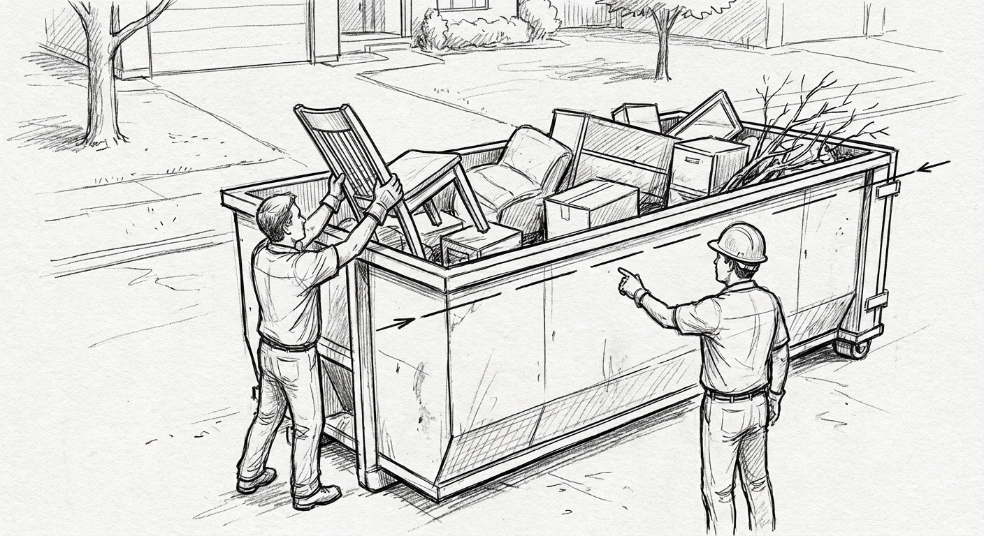 How to load a dumpster safely and avoid overage fees