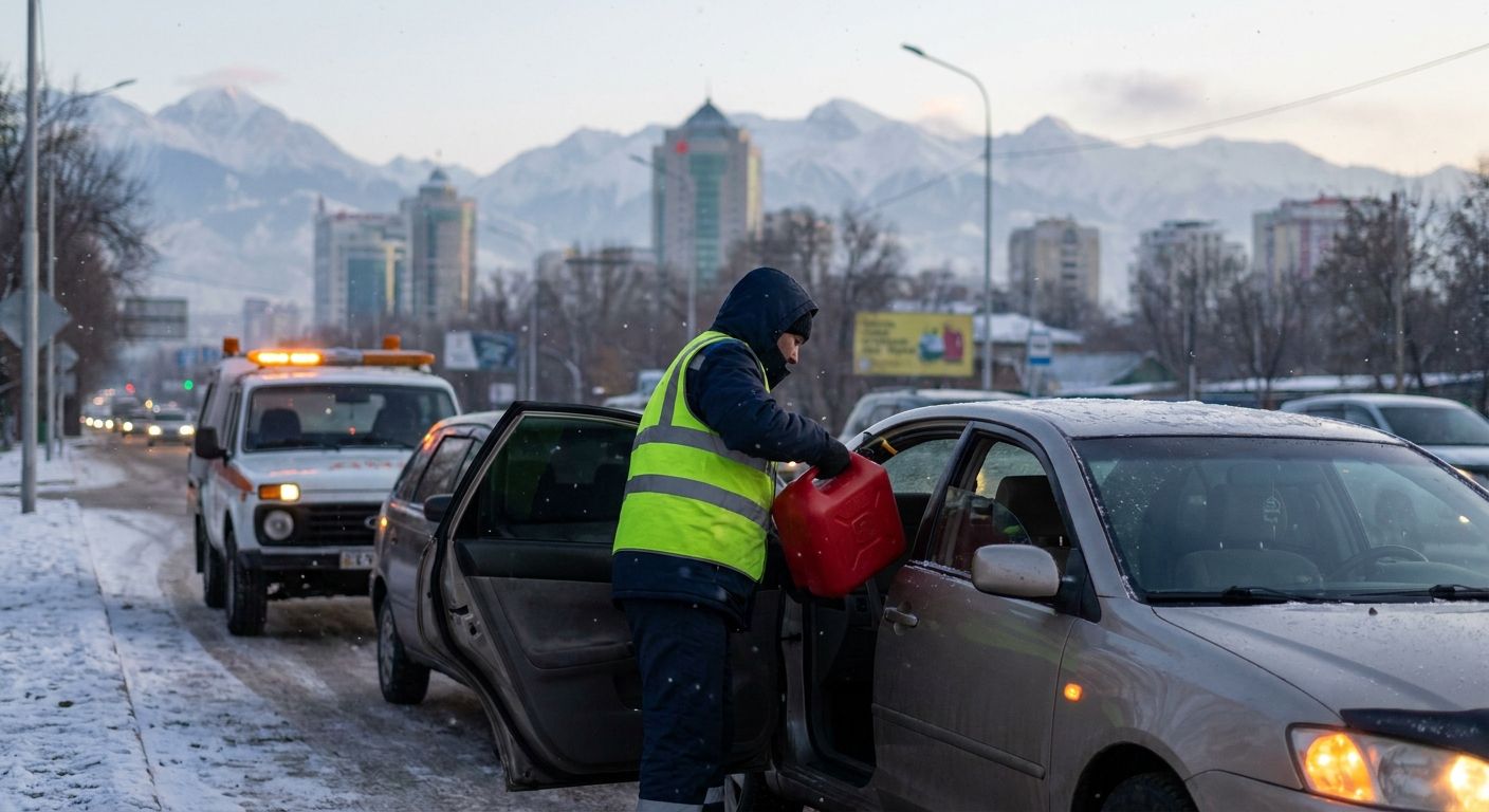 Emergency fuel delivery for stranded drivers in Almaty