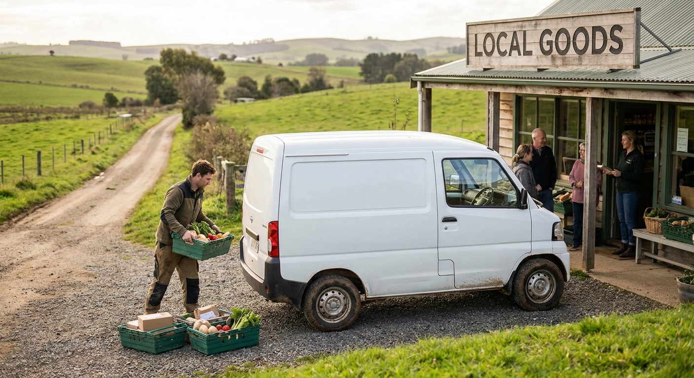 Last-mile delivery networks for rural grocery retailers