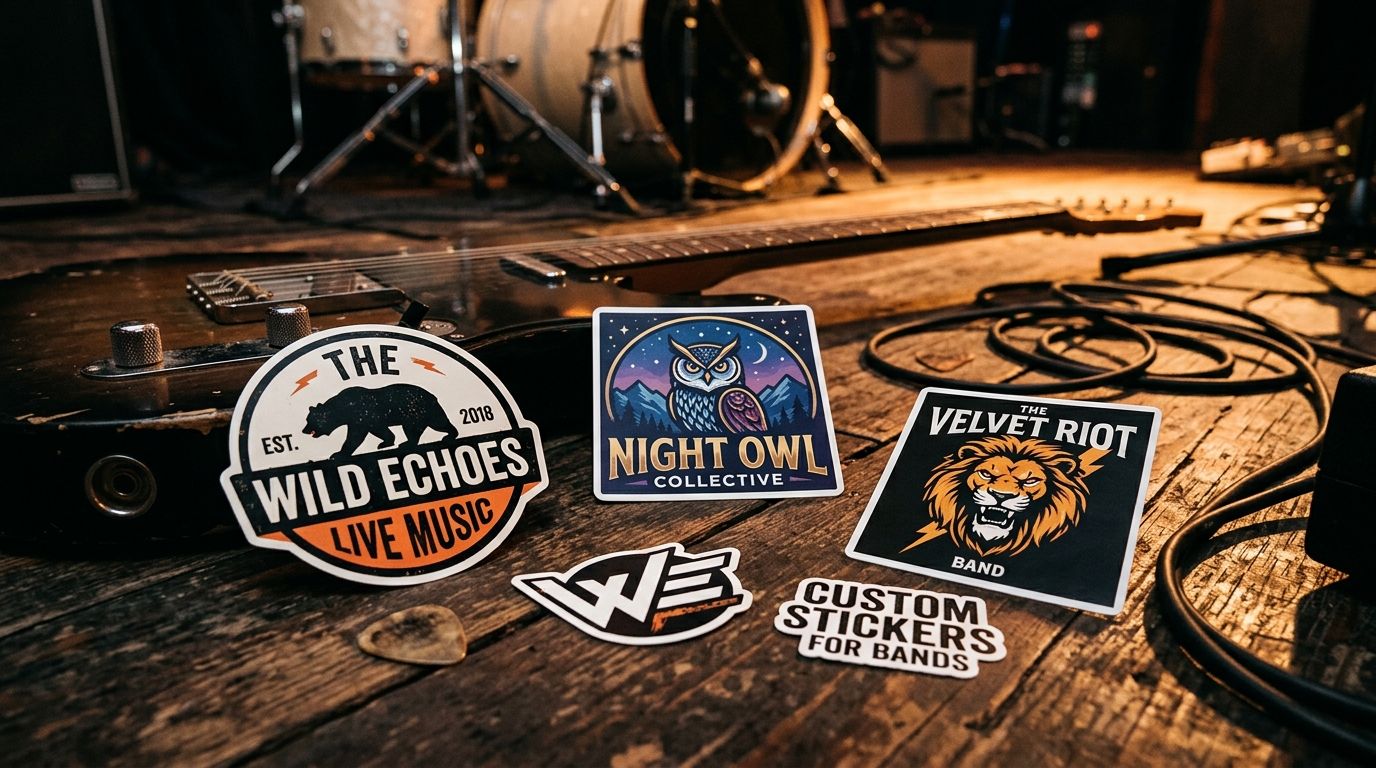 Custom stickers for bands and musicians
