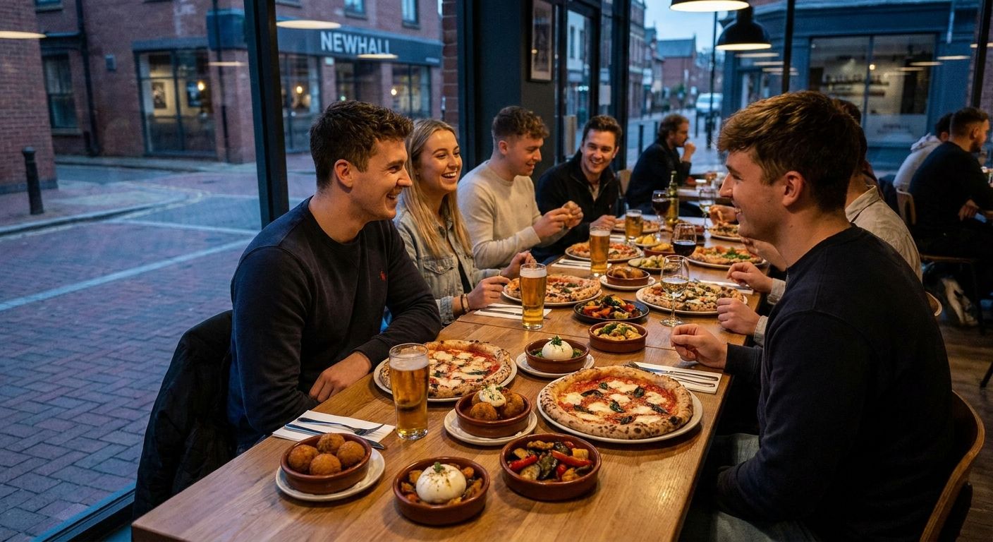 Pizza and small plates for a college night out