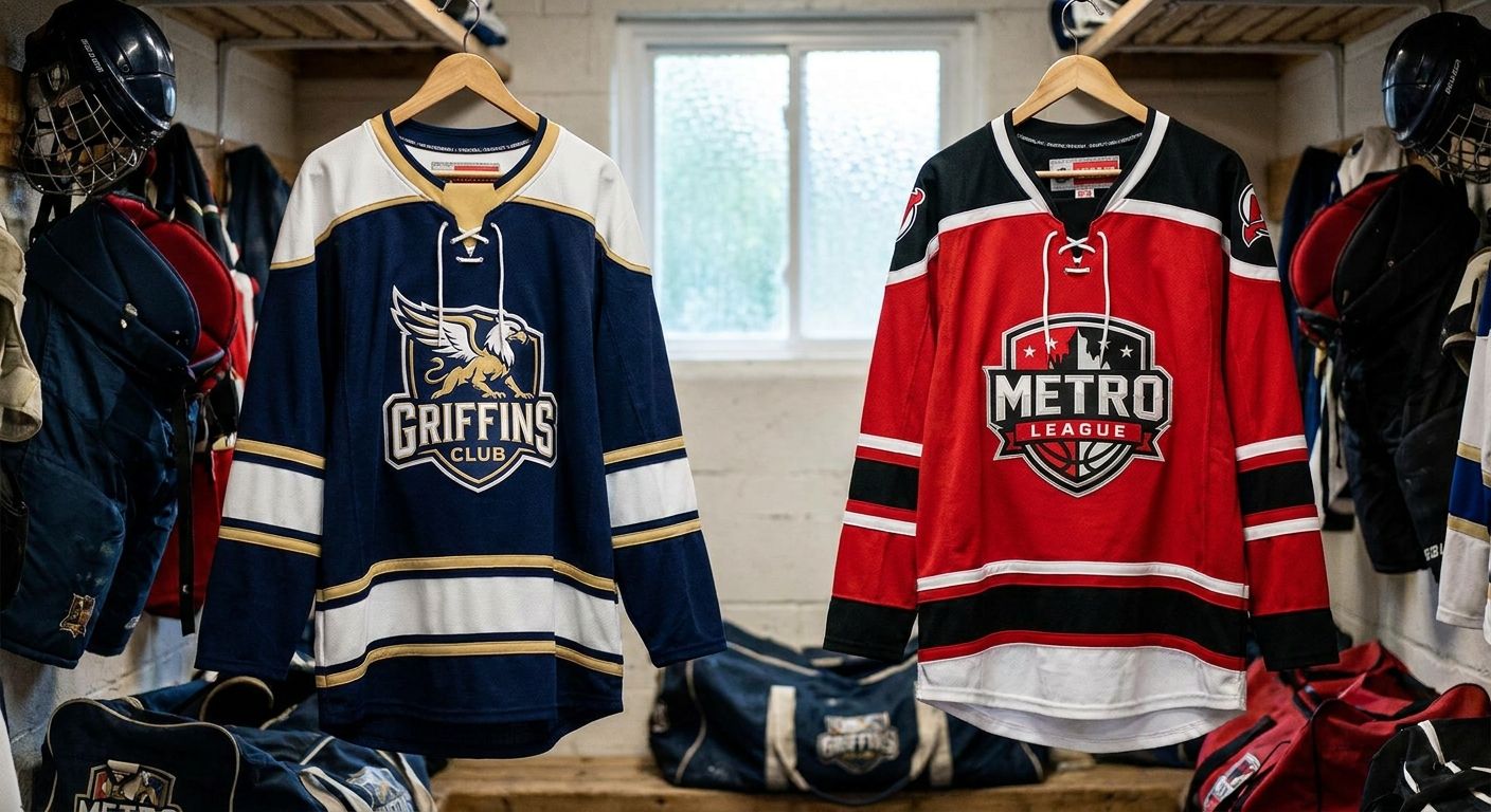 Custom hockey jerseys for club and league merchandise