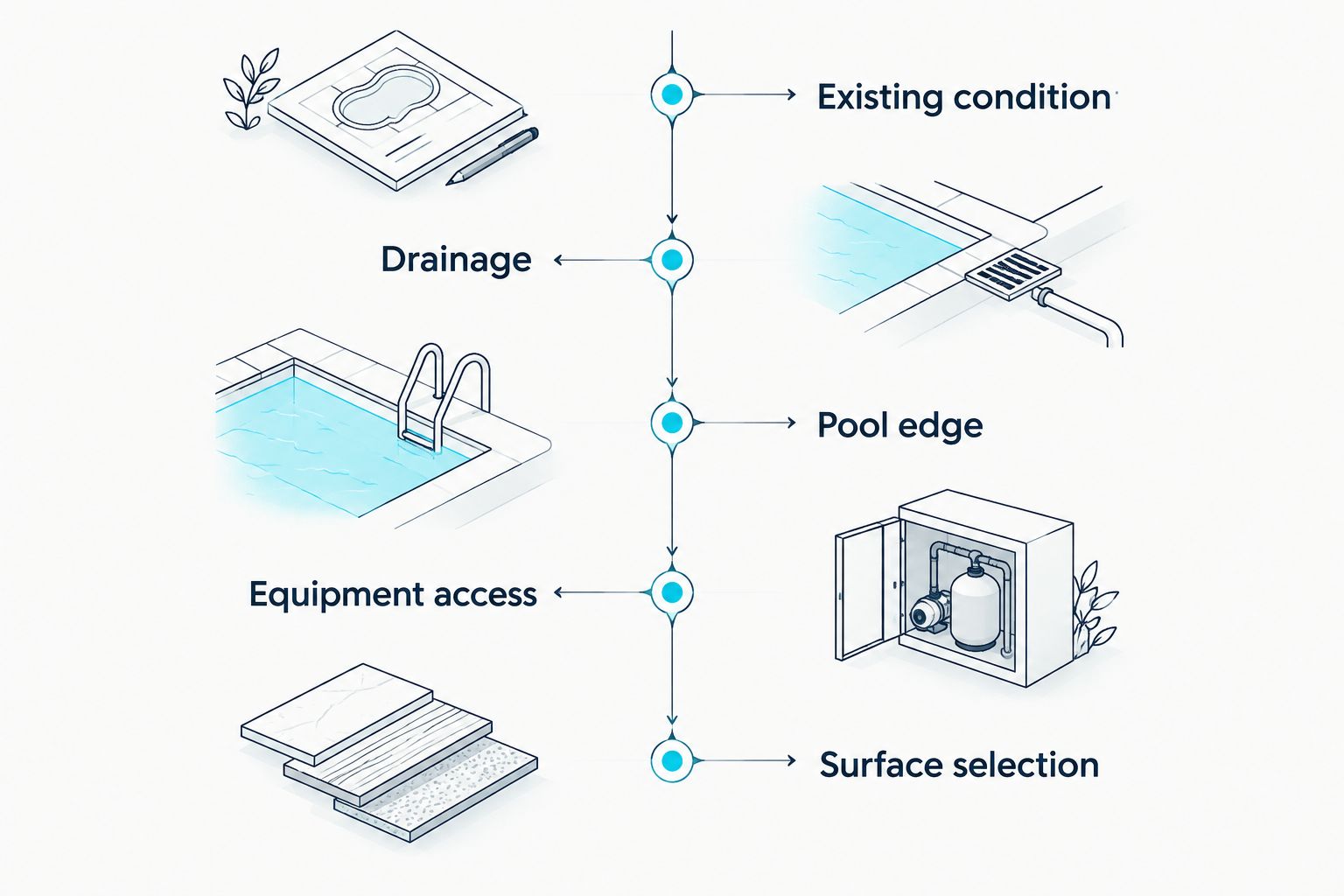 Five checks before choosing a pool deck surface