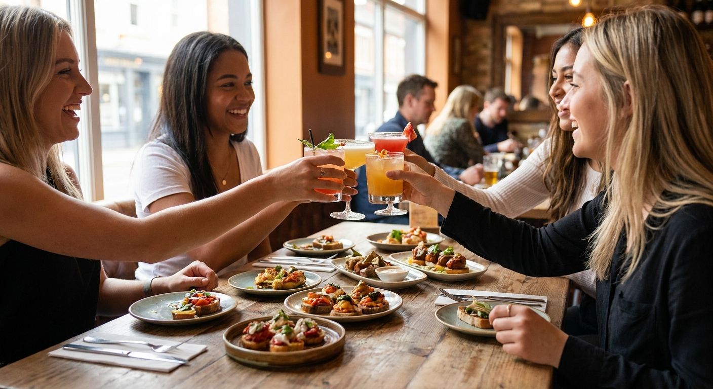Small plates and cocktails for a girls night out