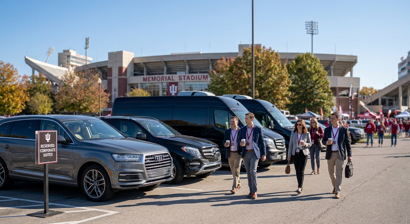 Parking for corporate suite groups at IU football games
