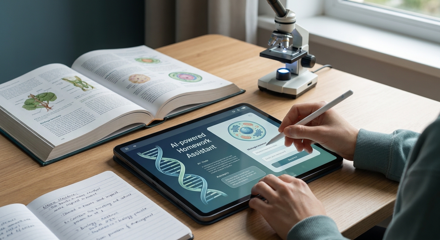 AI homework help for biology class