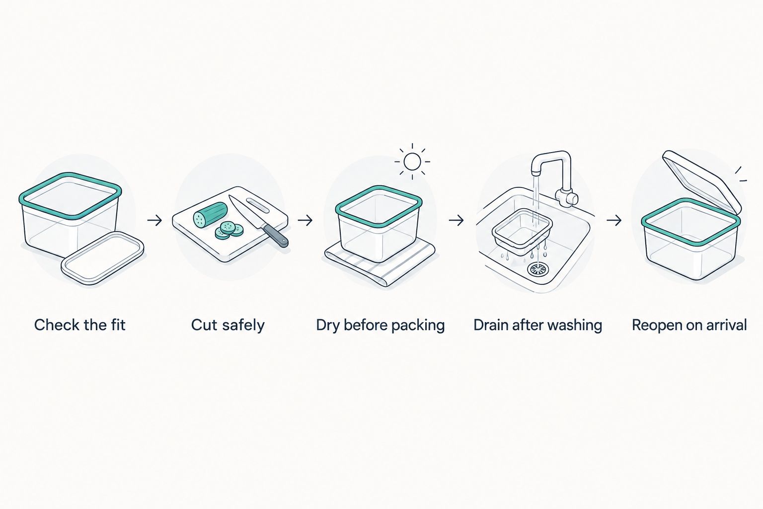 Five steps for preparing, packing, and drying a travel soap portion