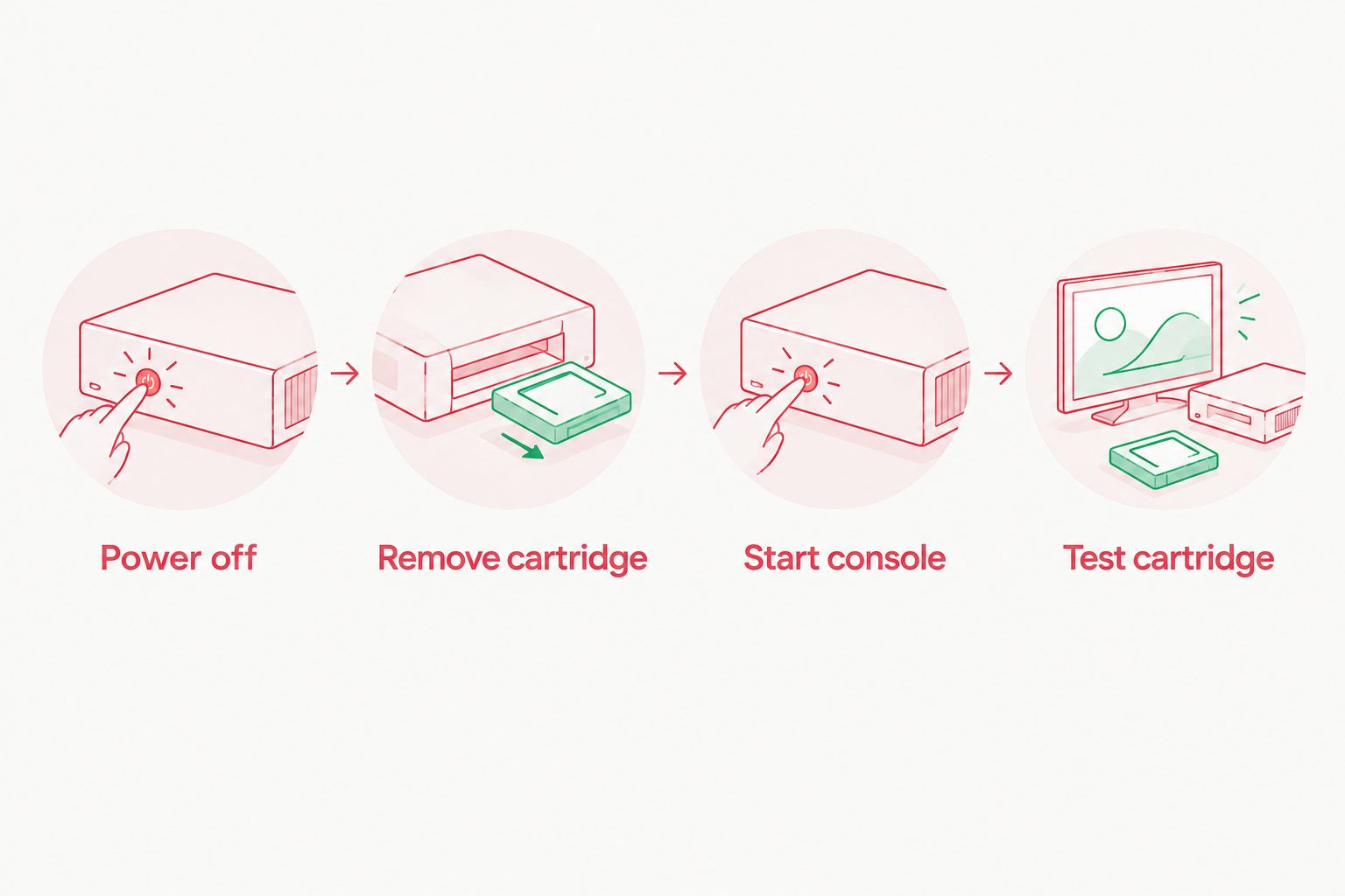 Steps for checking SP power before testing it with a game cartridge