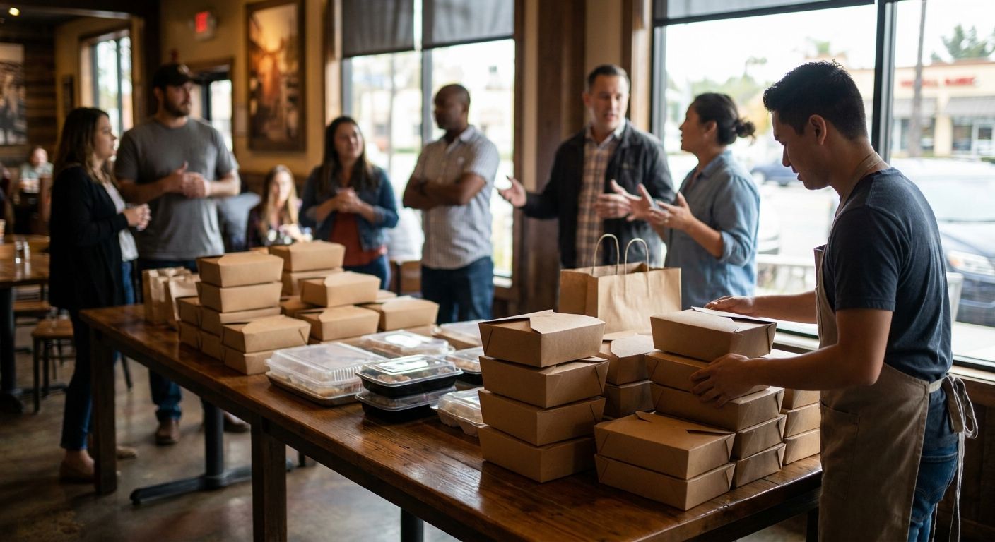 How to place a large takeout order for a group in Newhall