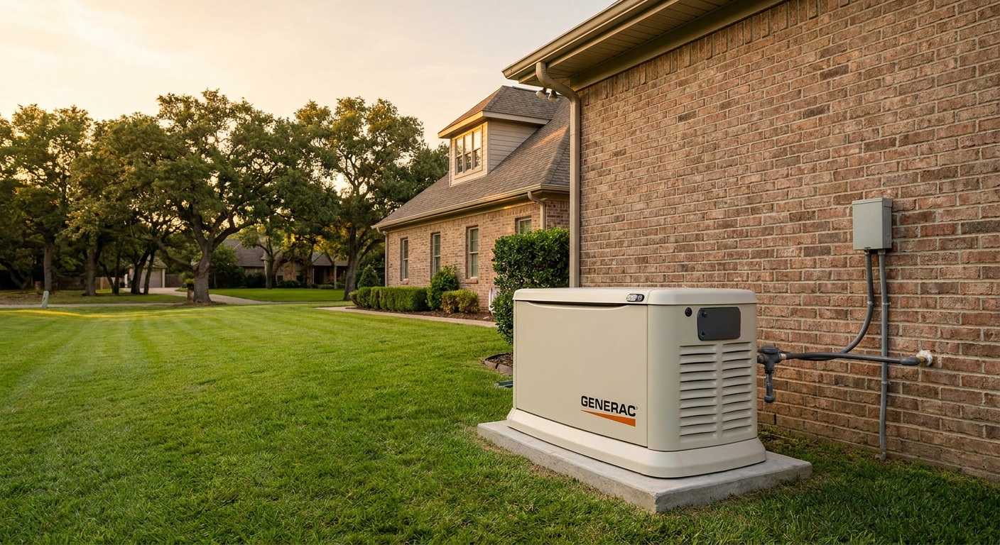 Generac generator installation in Spanish Fort, AL