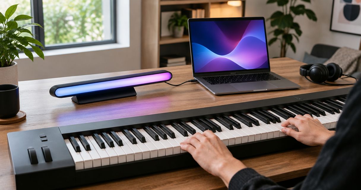 How to connect Piano LED Plus to any 88-key MIDI keyboard
