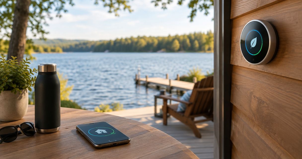 Switch your HVAC to away mode automatically when you leave the lake
