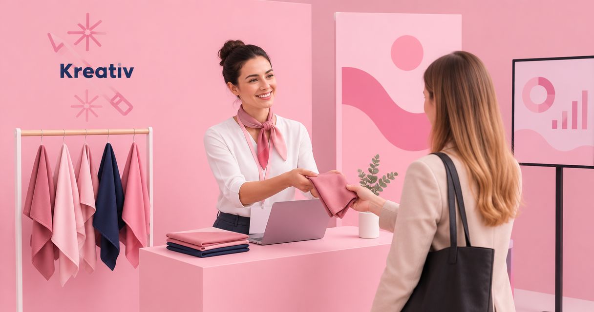 Multifunktionstücher für Messen: Ausgabe am Stand planen