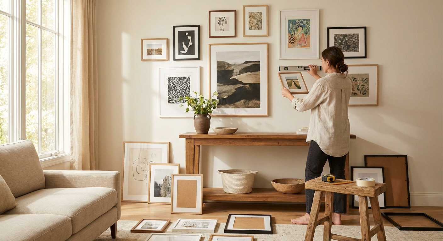 How to arrange a gallery wall with framed art