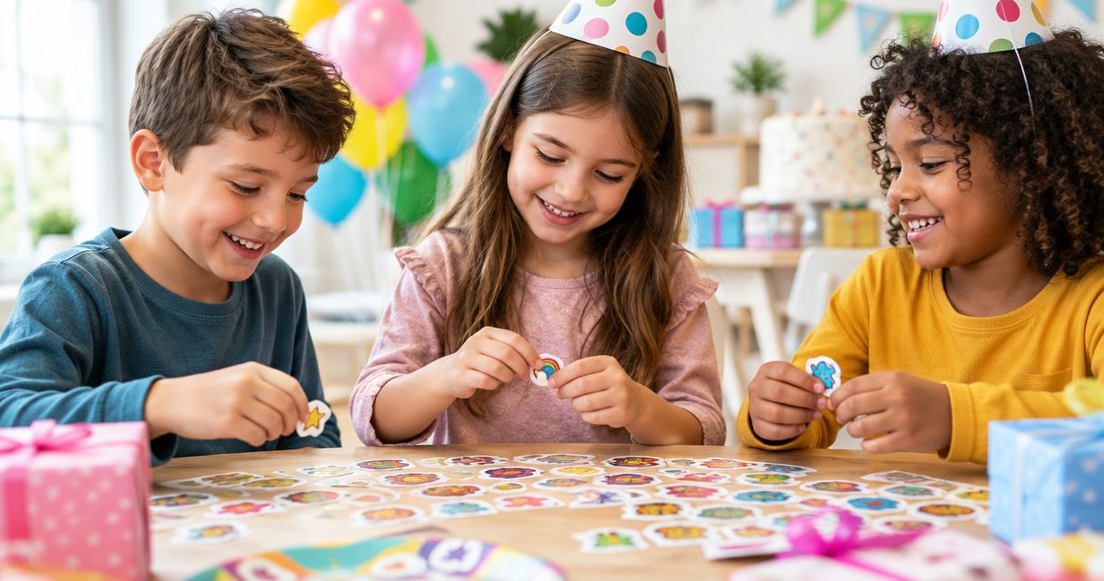 Custom stickers for kids birthday parties