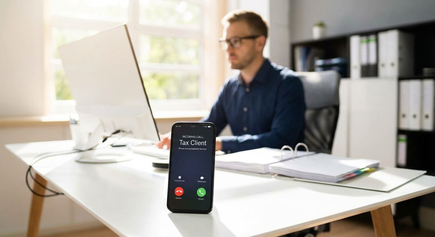 Phone announcements for tax advisors and bookkeepers