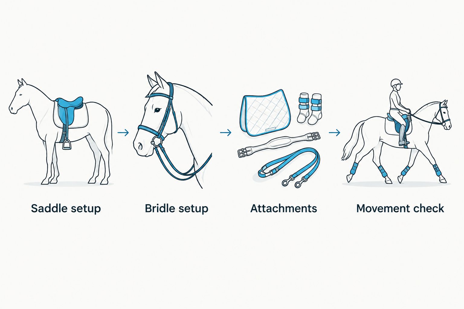 Four checkpoints for assessing a horse’s complete working tack setup