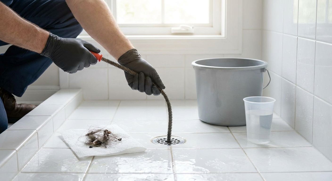 How to clear a blocked shower drain at home