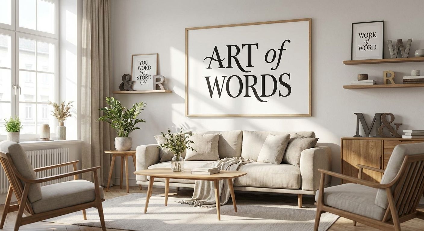 Typography and word art for modern interiors
